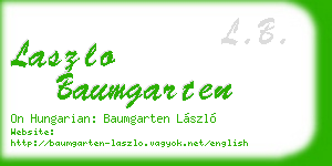 laszlo baumgarten business card